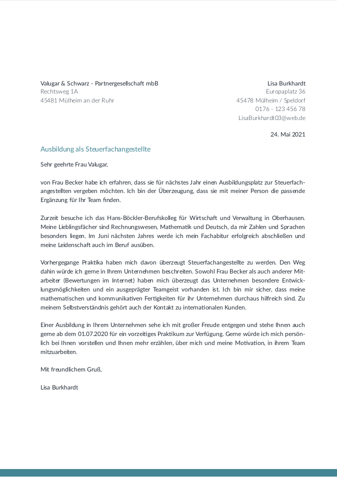 Anschreiben